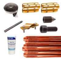 Комплект заземления Ezetek EZ-9 (9м, 14мм, 6х1500мм) с насадкой SDS-max (60262)