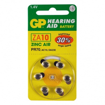 Батарейка ZA10-D6 (PR70/AC10/DA230) GP, 1.4В